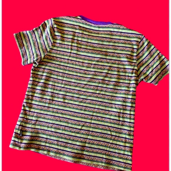HUF Mens S/S Knit Top Shirt ALLEN Triple Triangle Striped Embroidered, Mens M - Picture 2 of 6